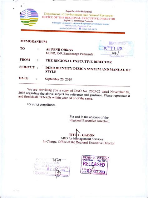 DENR Manual of Styles .